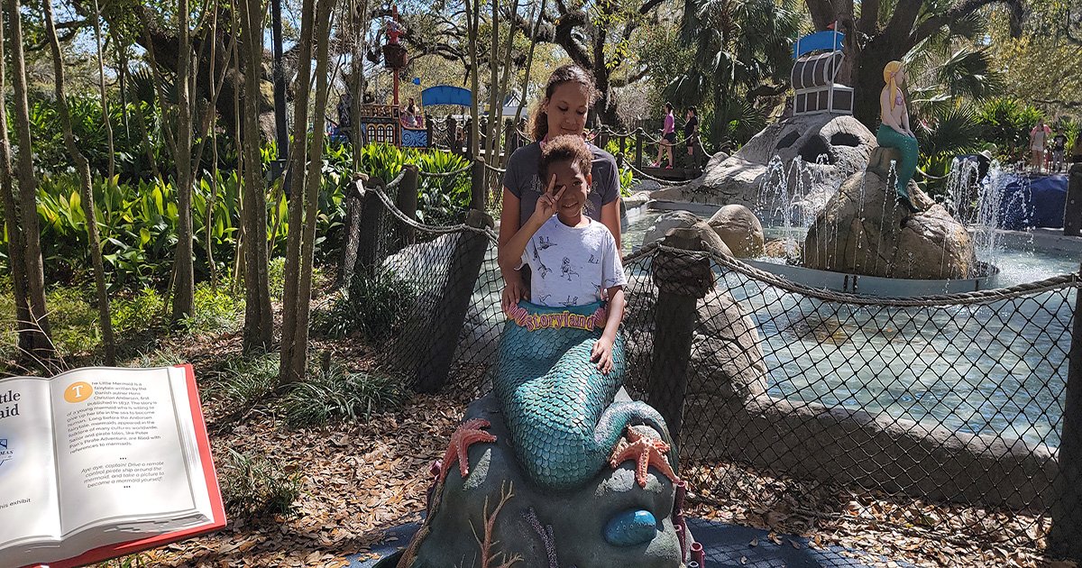 Zee posing as a mermaid